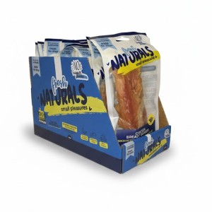 Caja de bolsas de Brochetas de pechuga de pollo para perro