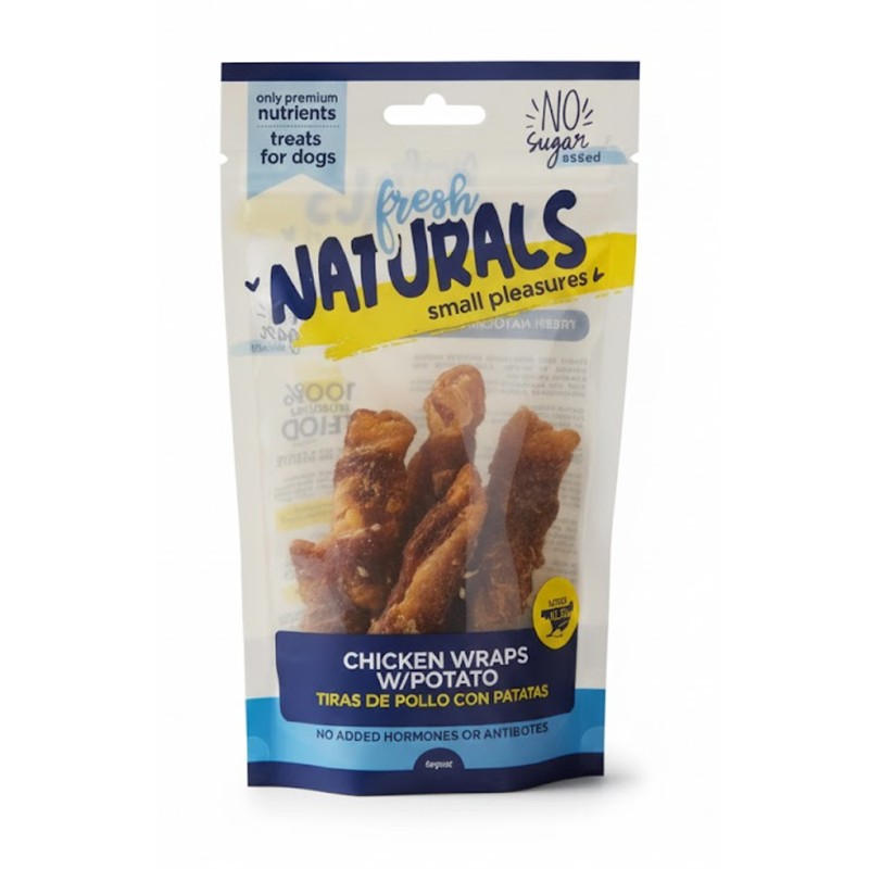 Bolsa de tiras de pollo con patatas para perro