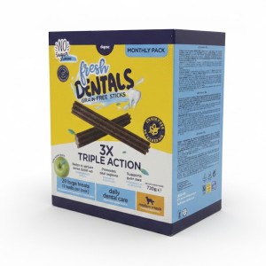 Caja de fresh stick dental para perros.