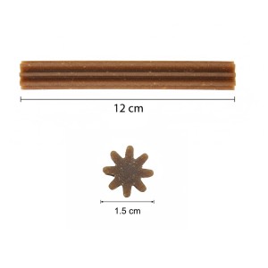 Medidas de stick dental para perros.