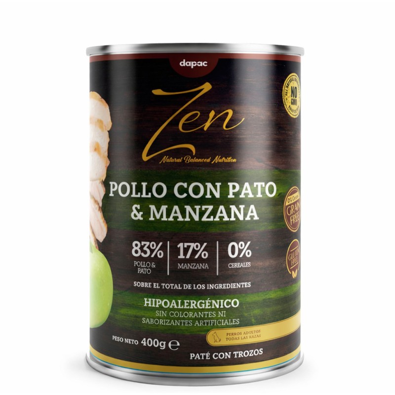 Zen paté hipoalergénico Pollo con pato y manzana