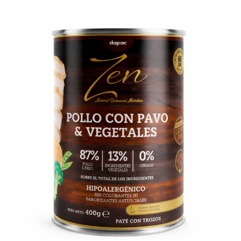 Zen paté hipoalergénico Pollo con pato y vegetales