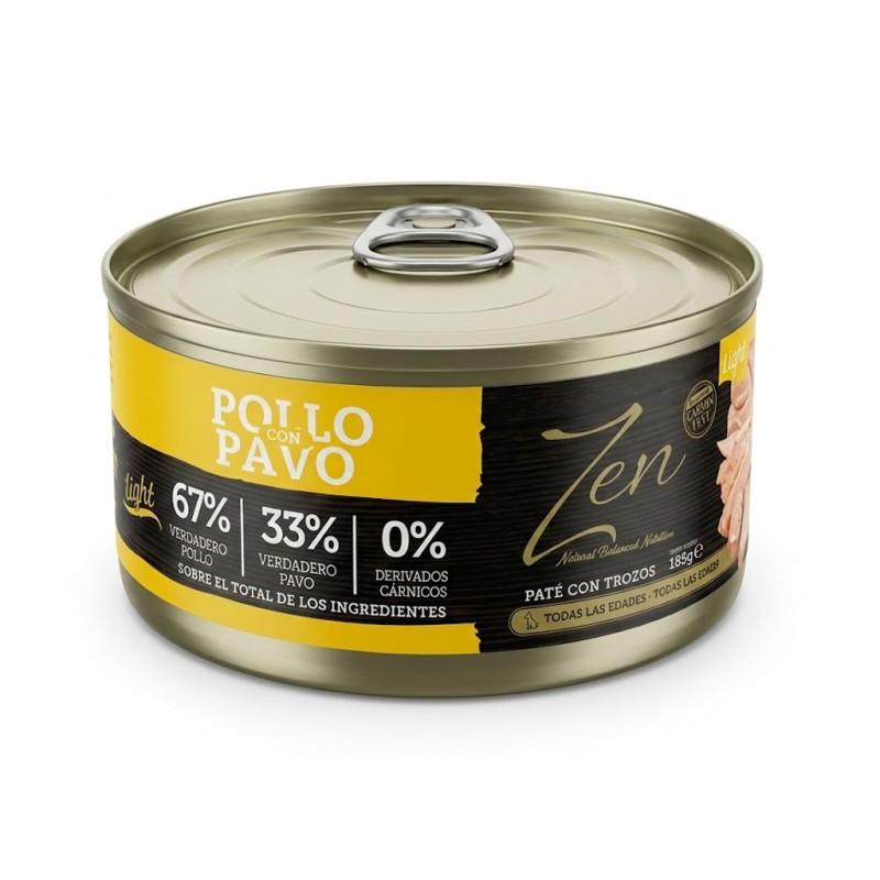 Alimento húmedo complementario de pollo con pavo
