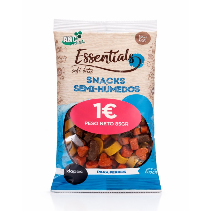 Bolsa de snacks semihúmedos para perro.