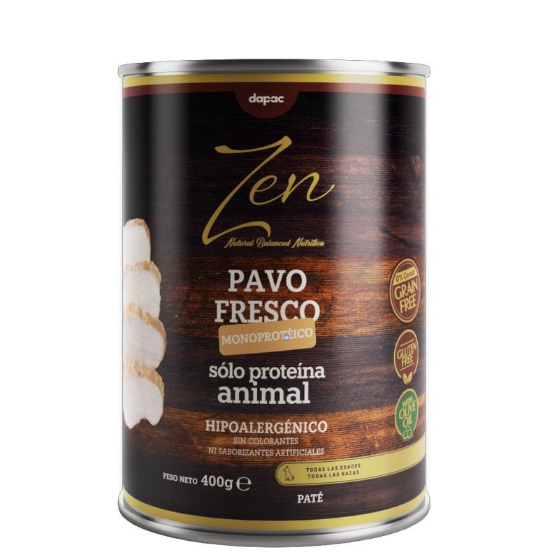 Zen Paté Pavo Fresco Monoproteico para perro