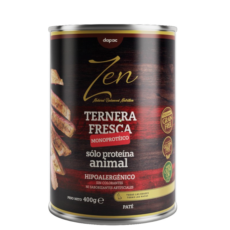 Zen Paté Ternera Fresca Monoprotéica para perro