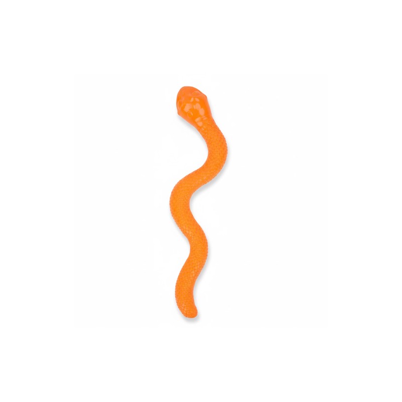 Serpiente dispensadora para perro de color naranja