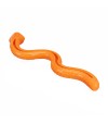 parte de abajo de serpiente dispensadora para perro de color naranja.