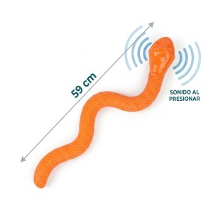 Medidas la serpiente de color naranja larga para perro