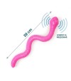 Serpiente larga con medidas de color rosa para perro
