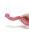 Serpiente larga de color rosa para perro rellenable de snacks