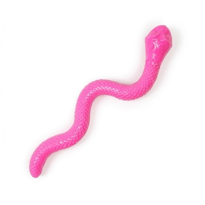 Serpiente larga de color rosa para perro