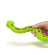Serpiente verde para perro rellenable