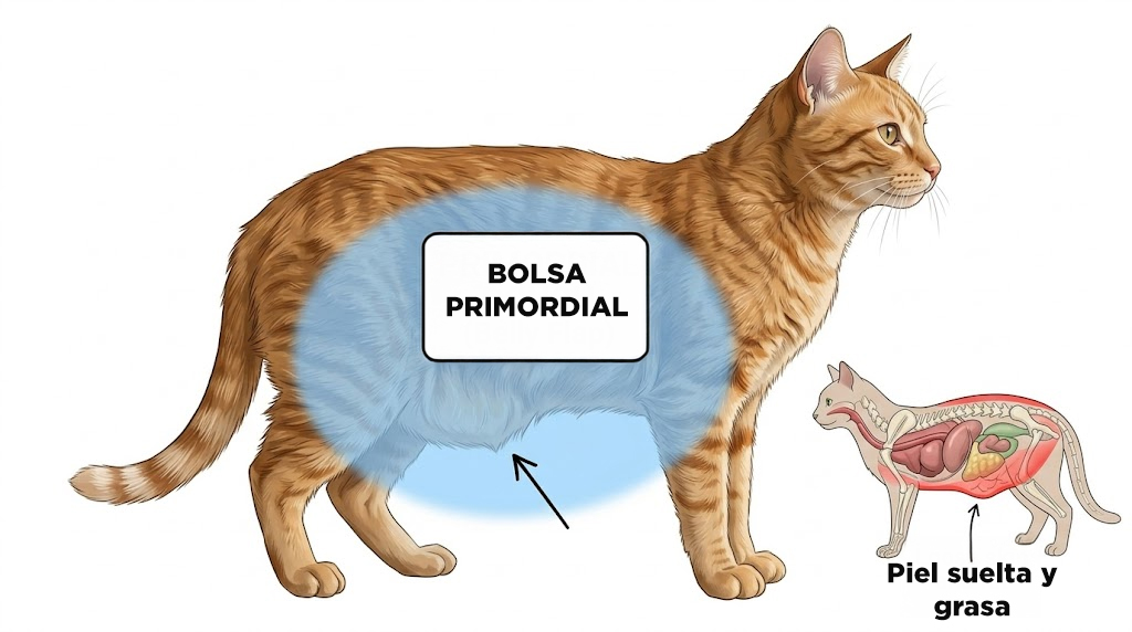 bolsa primordial vs gato con sobrepeso