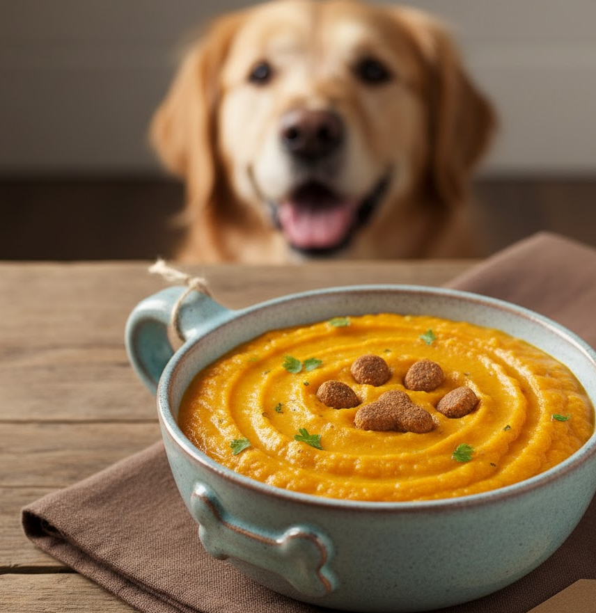 Puré de calabaza para perro.