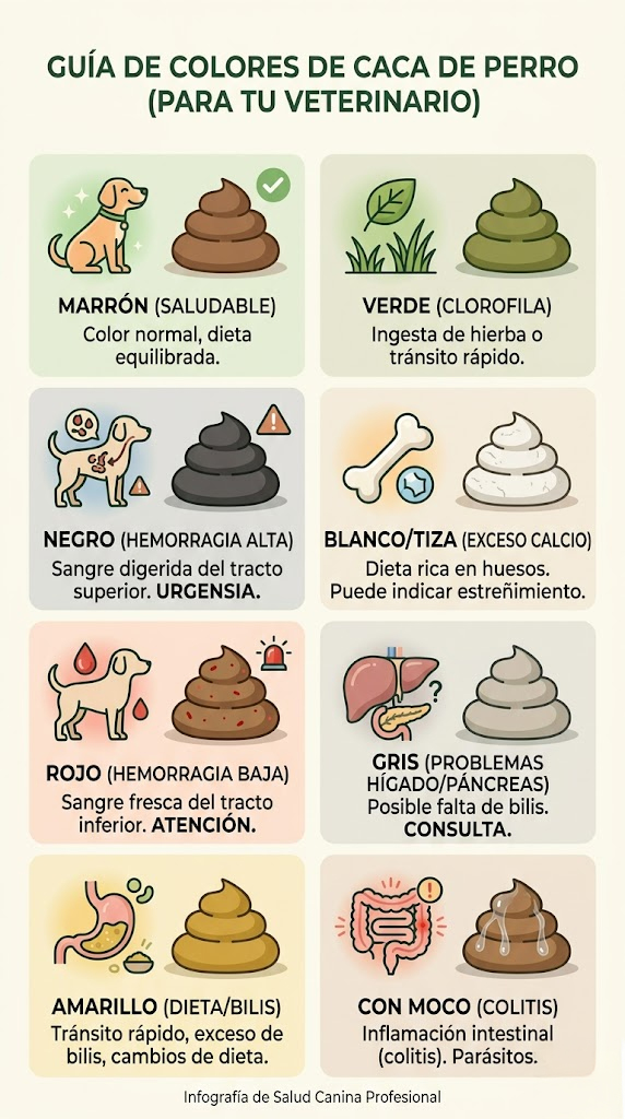Colores cacas de perro