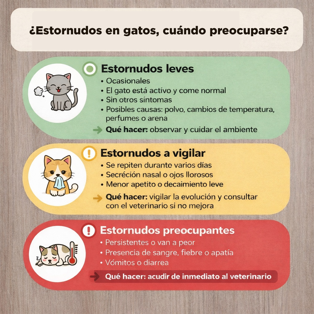 Guia de cuando debes preocuparte si el gato estornuda