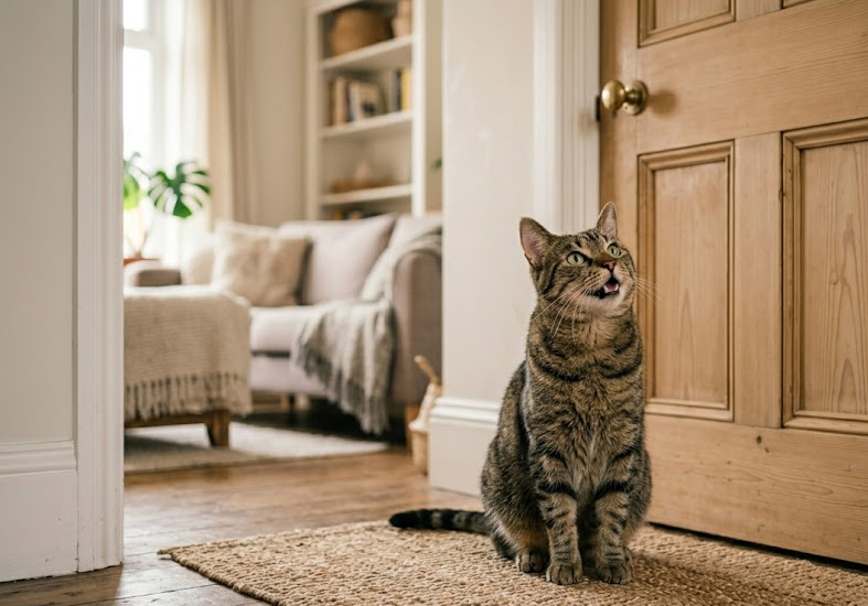 gato pidiendo comida