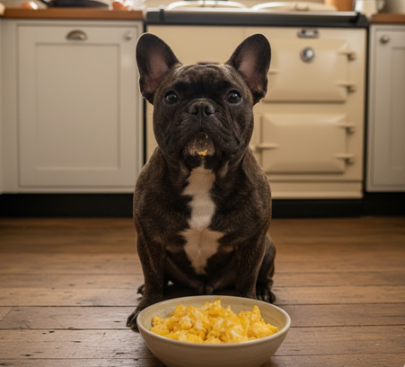 Huevo revuelto para perro