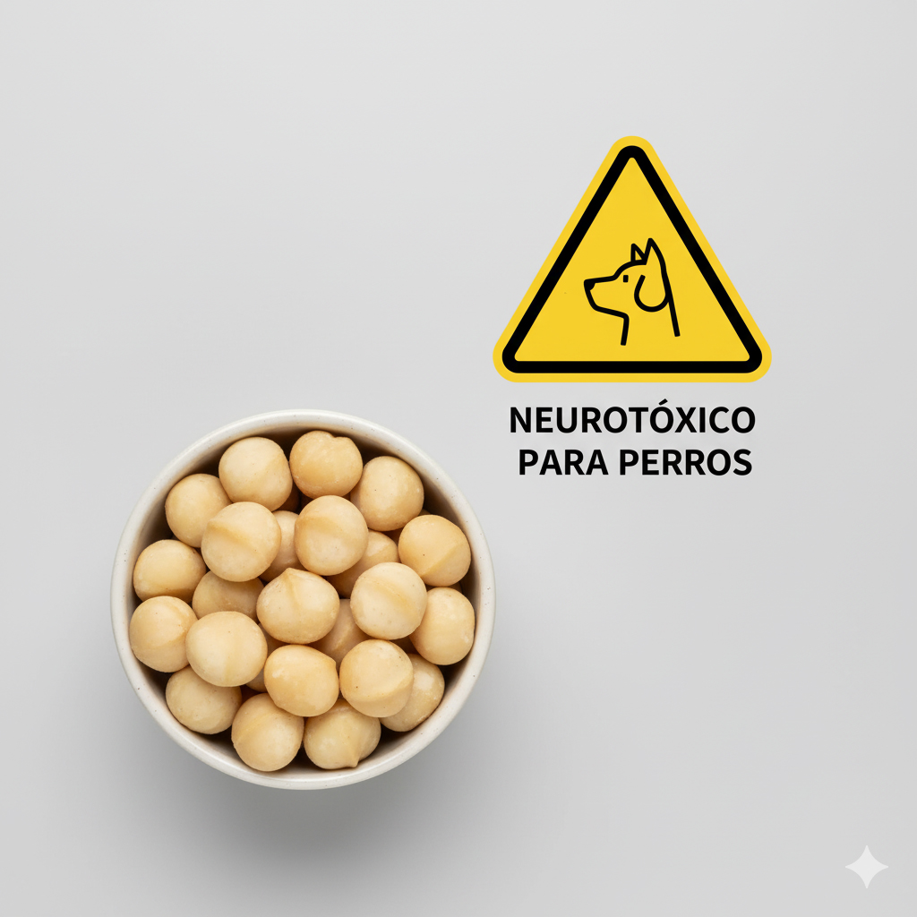 Nueces de macadamia son alimentos peligrosos para perros