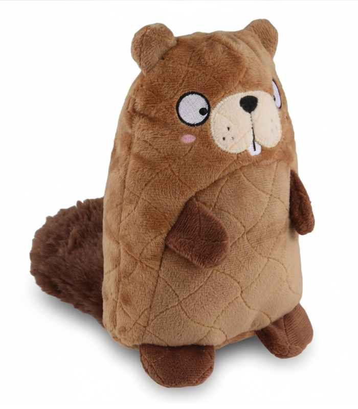 Peluche con forma de castor para perro