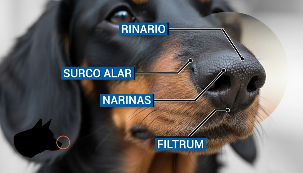 Parte de las trufa de un perro
