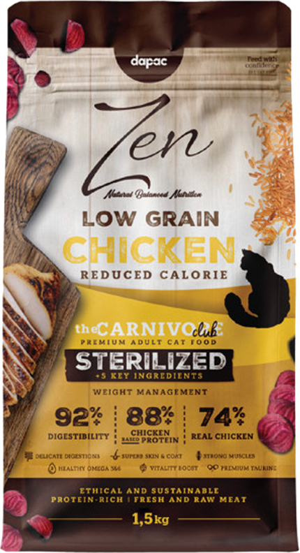 Alimento seco para gatos esterelziados