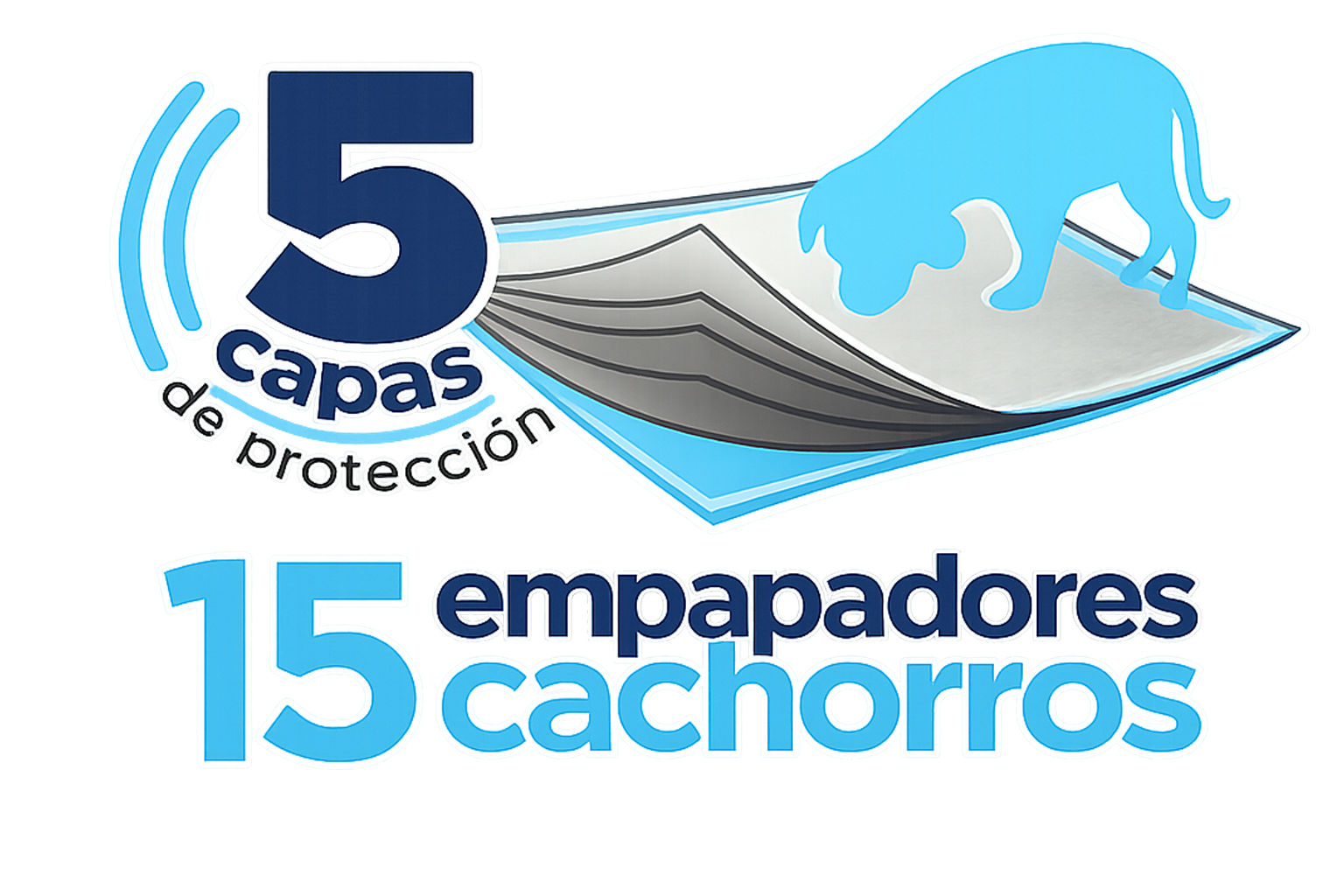 15 empapadores con 5 capas de protección