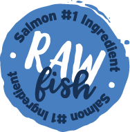 Sello de color azul indicando que la carne es el ingrediente principal