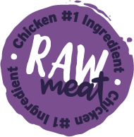 Sello de calidad de alimento seco para cachorro.